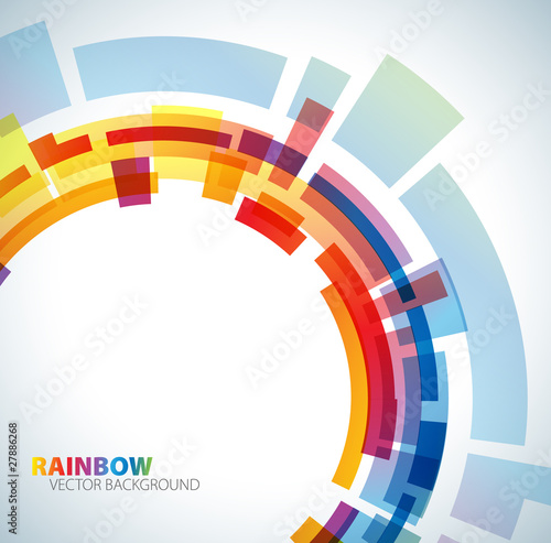 Abstract background with rainbow