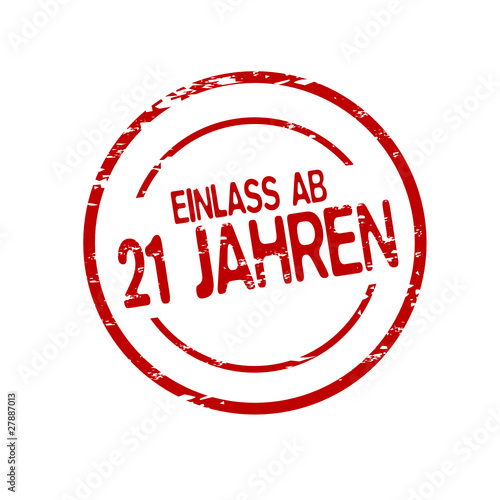 Einlass ab 21 Jahren