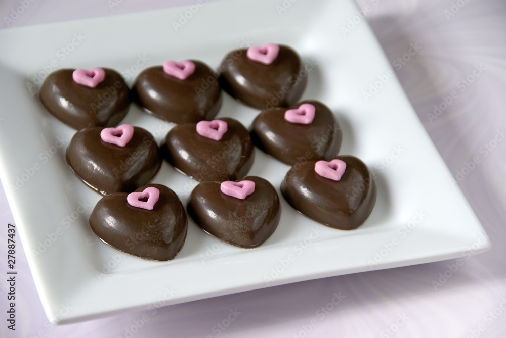 Chocolate hearts Chocolate hearts