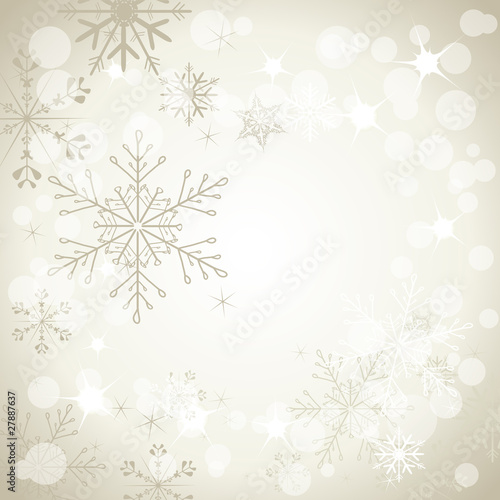 stylish background with snowflakes
