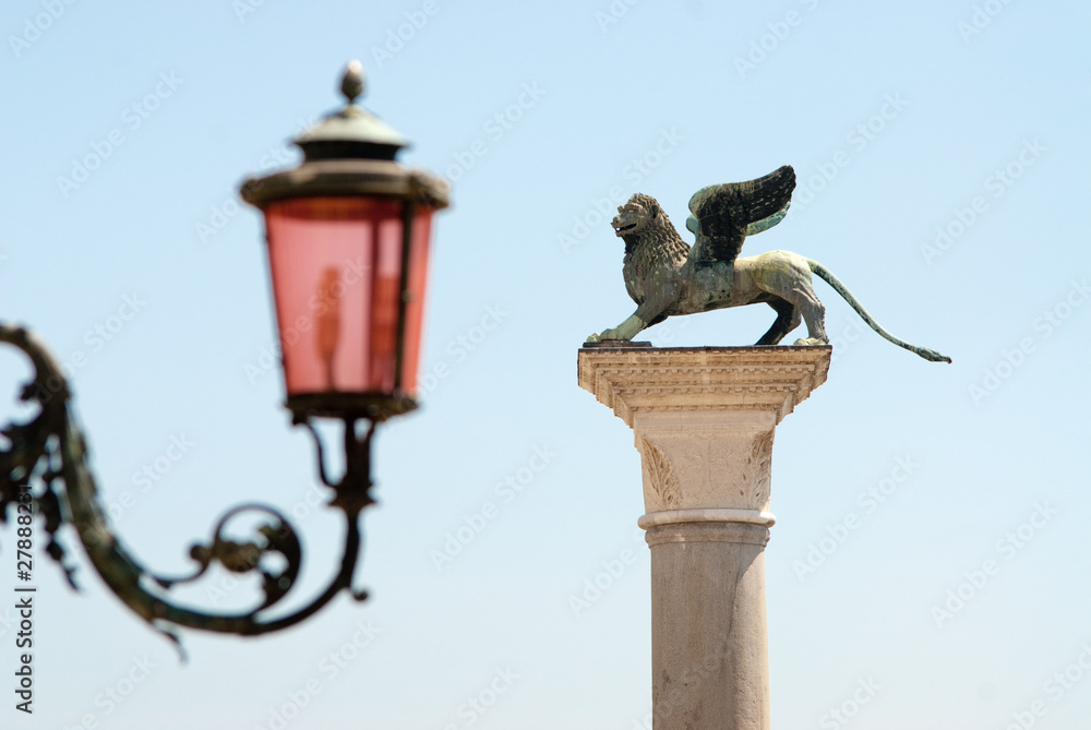 Fototapeta premium winged lion symbol of venice in Saint Mark's Square