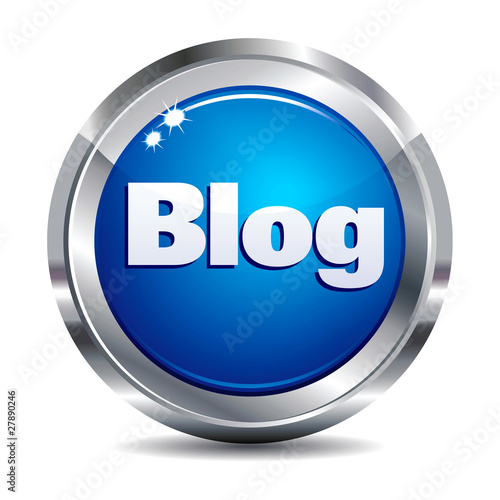 Blog Glossy Icon Button