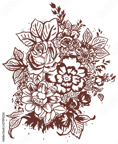 Flower design elements