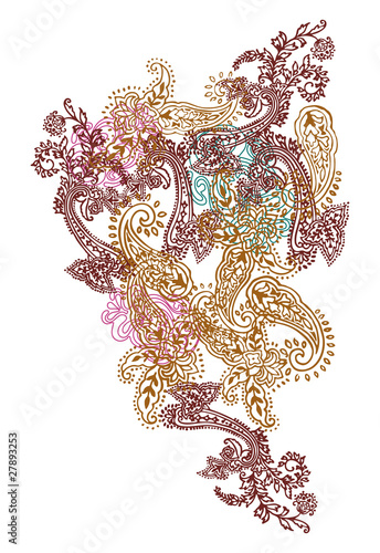 Kashmir paisley design fashion.
