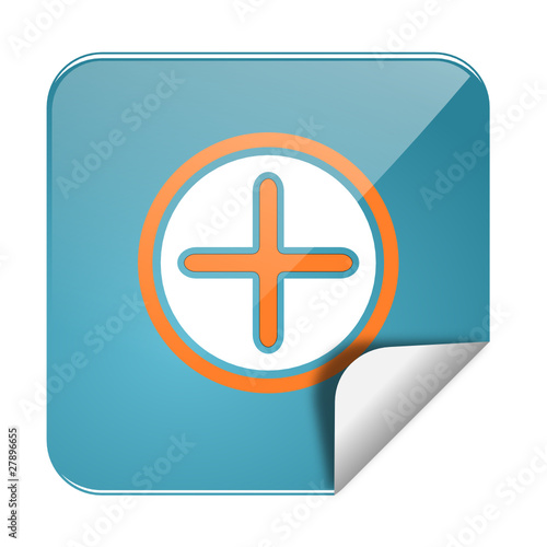 Button Sticker plus türkis