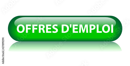 Bouton OFFRES D’EMPLOI (recrutement recherche postuler chômage)