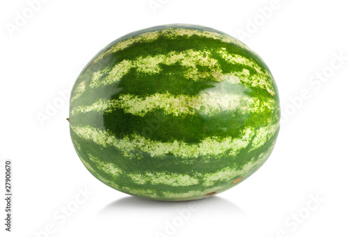 Ripe large watermelon isolated