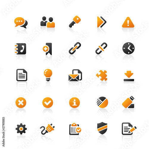 Orange Black Web Icons
