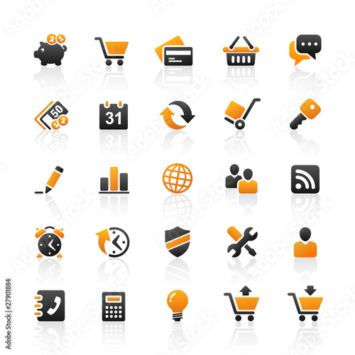 Orange Black Web Icons