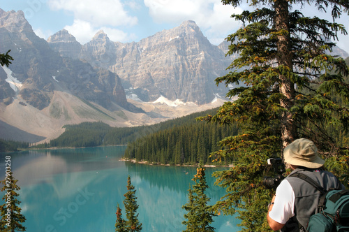 Photographing Moraine Lake, Rocky Mountains