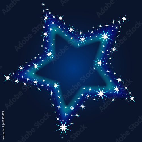 Stern, Sternenhimmel, Weihnachtskarte, Winter, Nacht