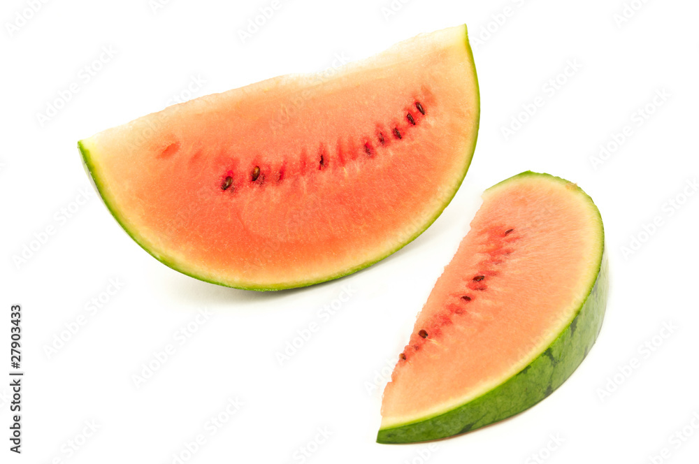 Slice of organic watermelon