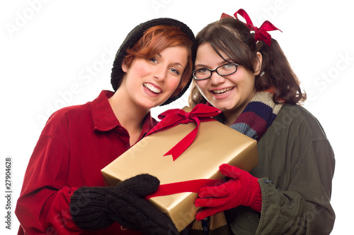 Two Pretty Girlfriends Hold...