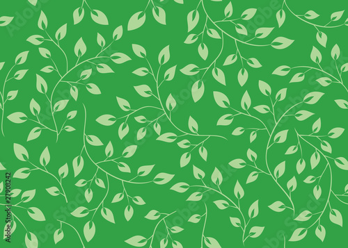 vector seamless green floral texture © pavalena