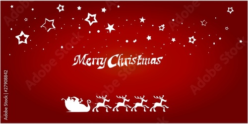 Christmas gift card in red