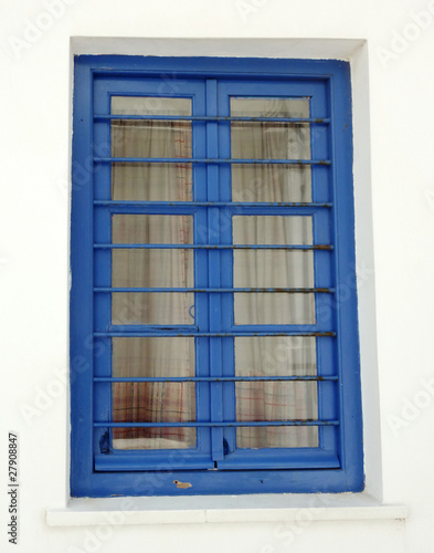 traditional island blue window