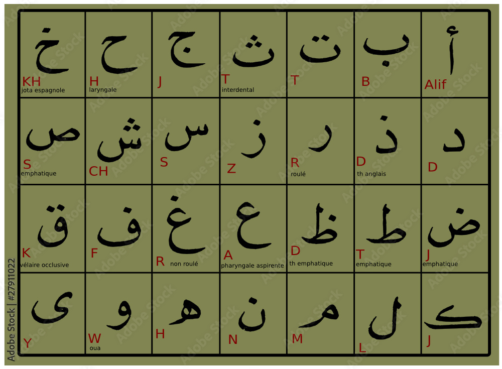 Alphabet Arabe Stock Vector Adobe Stock Alphabet Arabe Stock Vector Adobe Stock