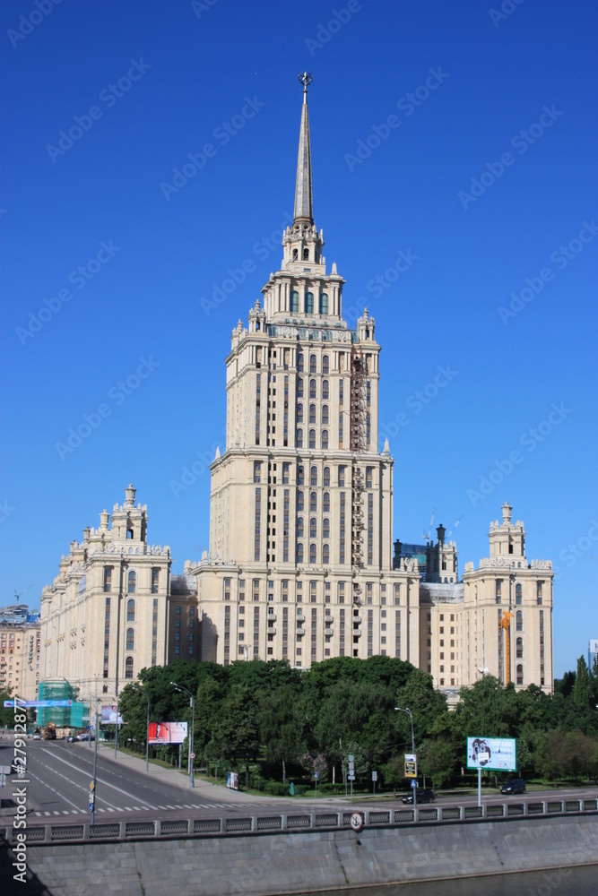 High building in Moscow.