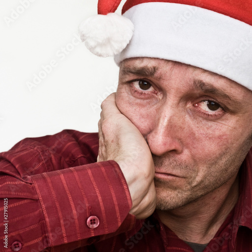 père noël triste photo