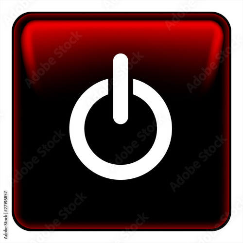 Black power button vector