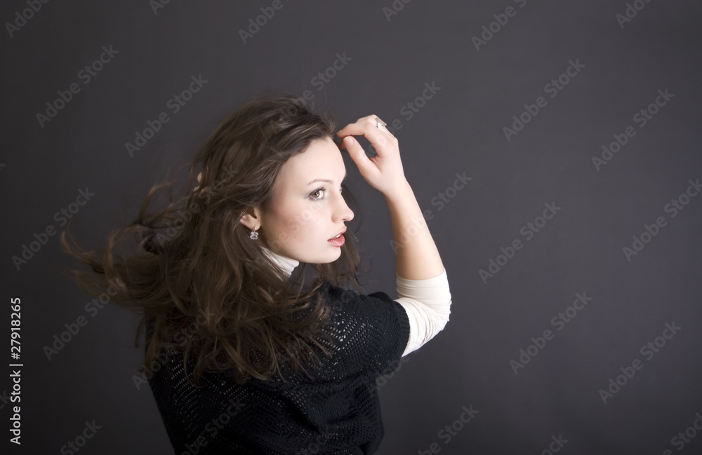 Portrait of a young fashionable girl Portrait of a young fashionable girl