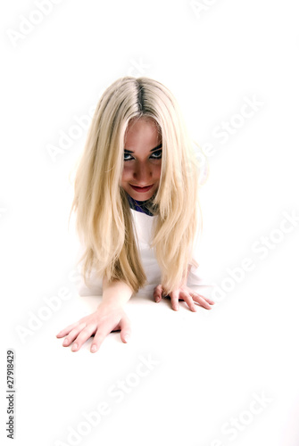 Фотография Portrait of a young catlike girl