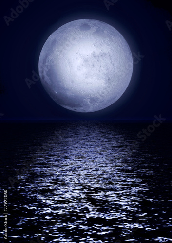Full moon image with water #27922068