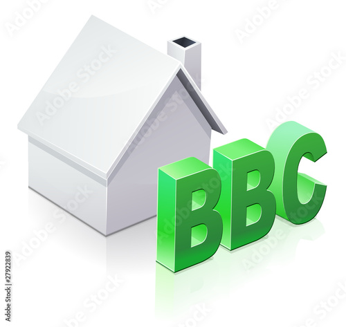 Maison blanche au norme BBC (reflet)