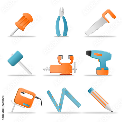 3D Iconset Werkzeuge Petrol