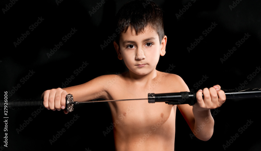 boy with a sword