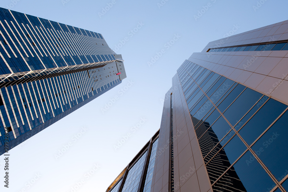 Naklejka premium Two office building