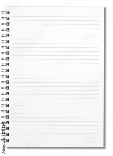 feuille de papier blanc