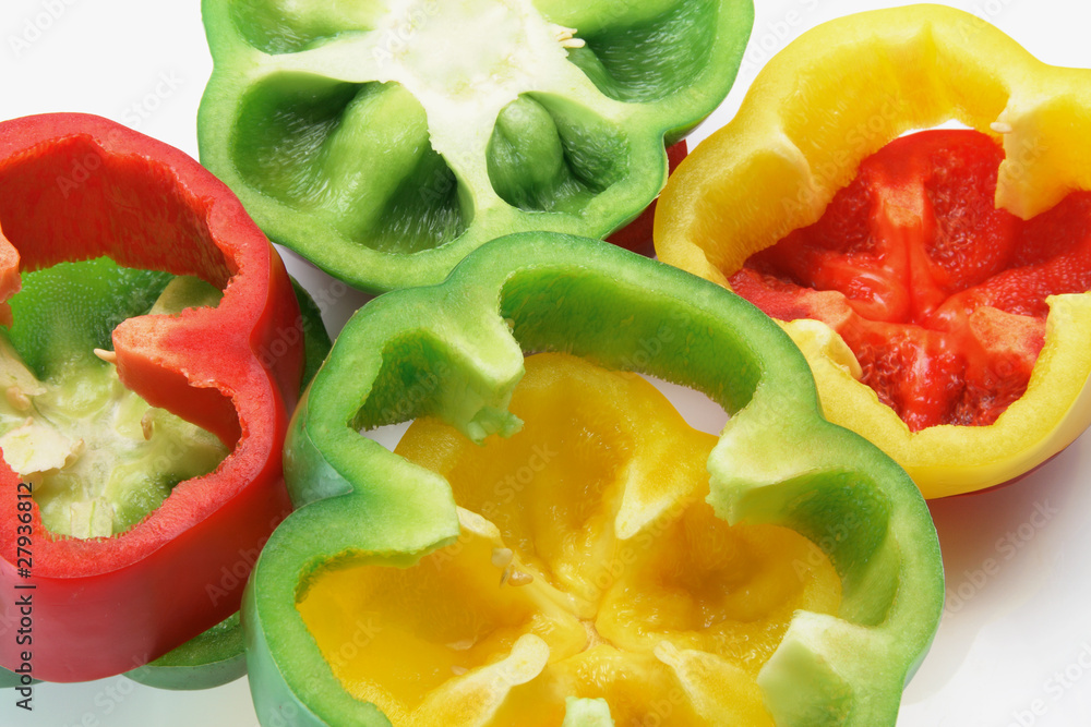 Slices of Capsicums Slices of Capsicums