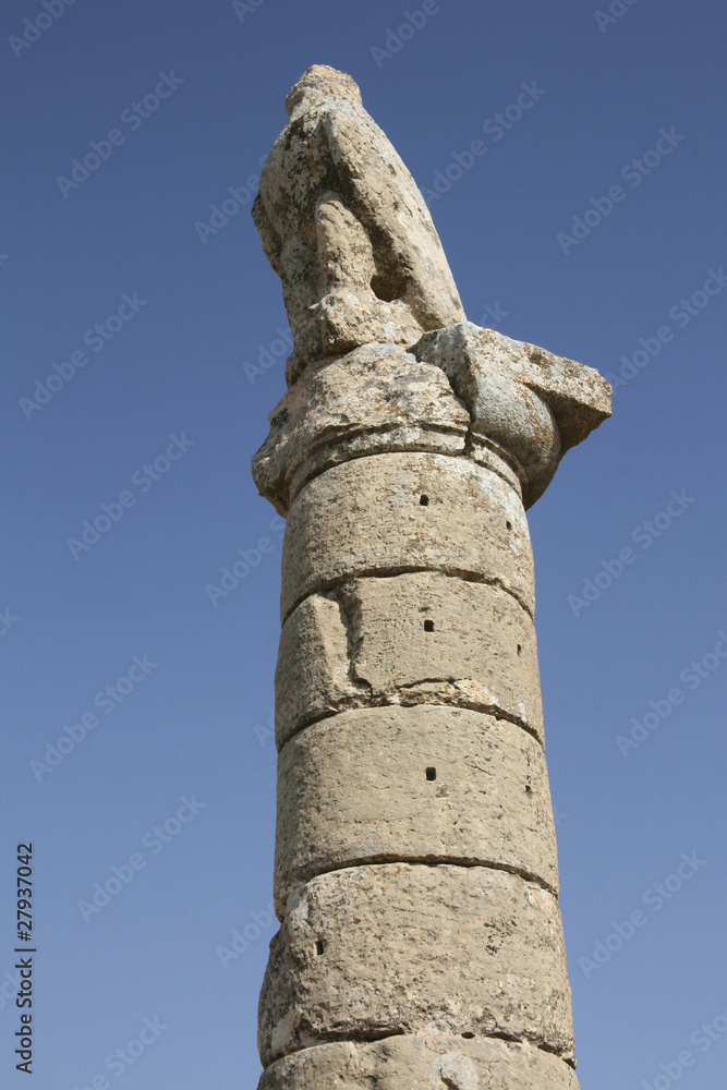 Anatolia - Doric column with eagle detail, Karakus tumulus