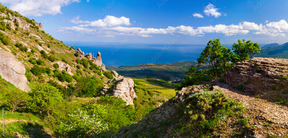 Colorful summer landscape in the Crimea
