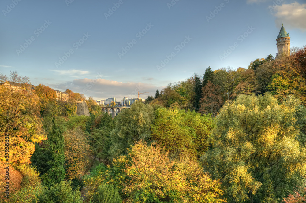 Autumn sunset in Luxembourg