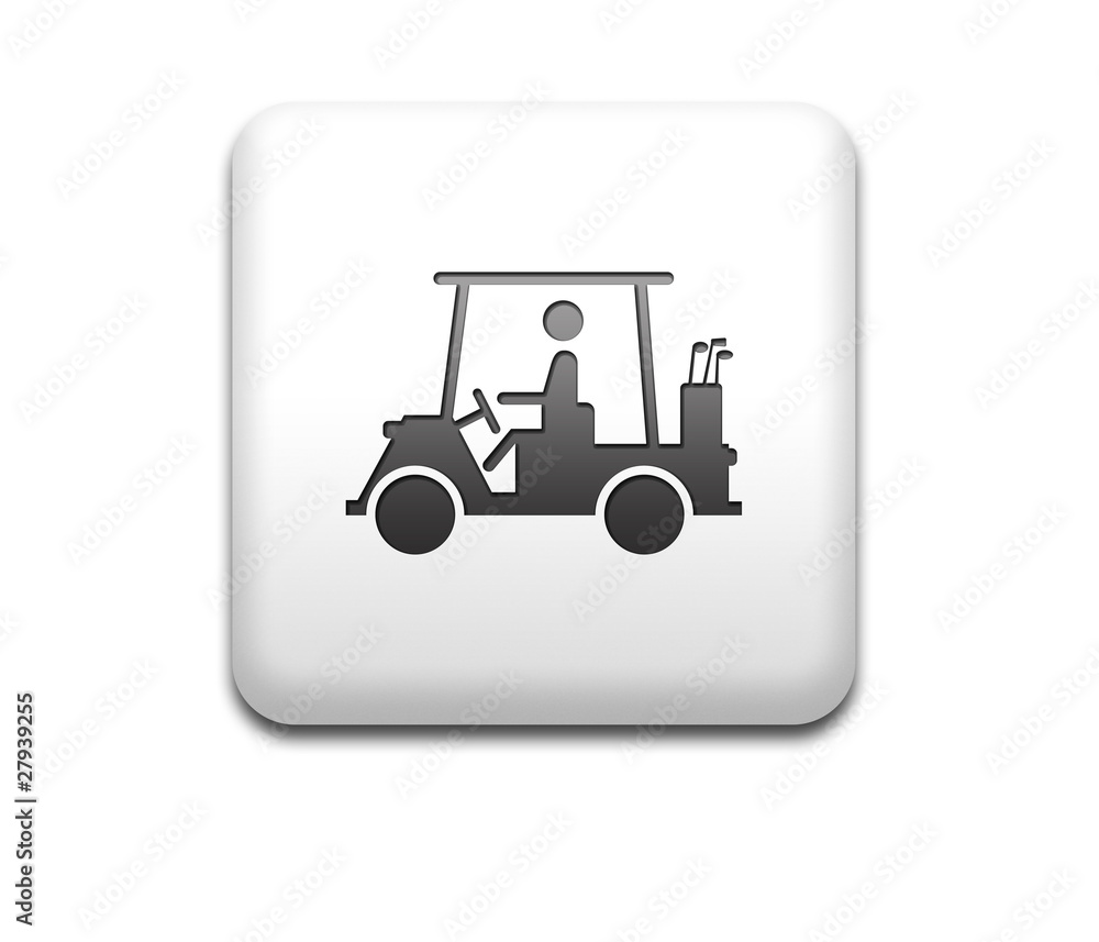 Boton cuadrado blanco Golf Cart