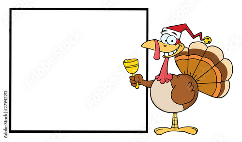 Turkey  Ringing A Bell And Presenting A Blank Sign