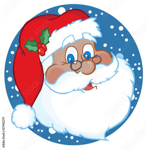 African American Classic Santa Claus Face