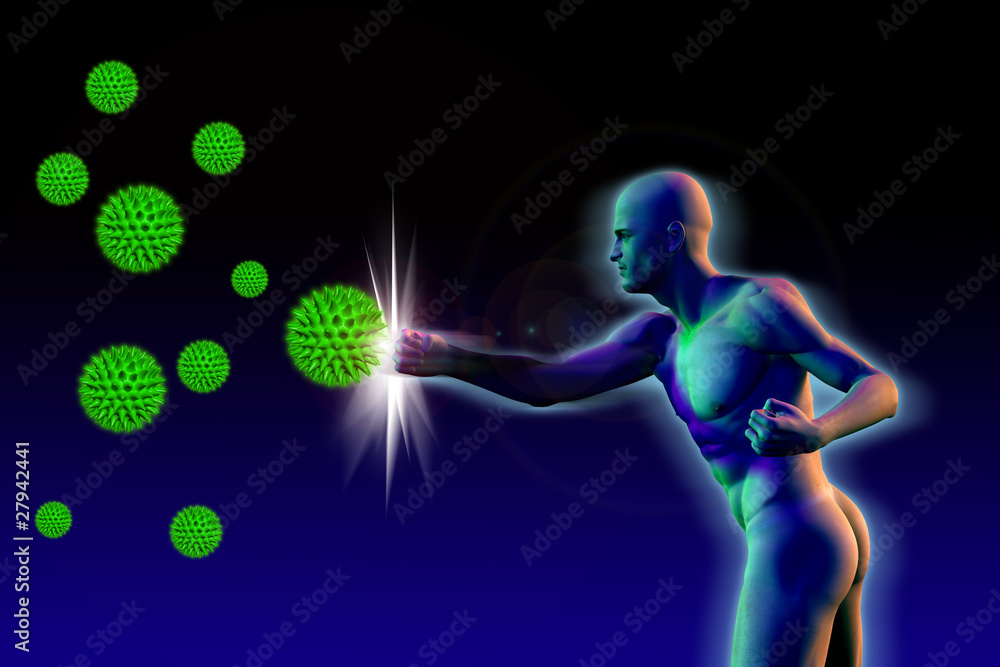 man with strong body defence man with strong body defence