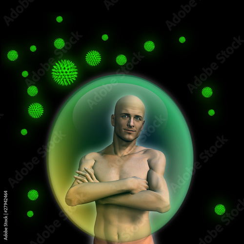 man with strong immune system