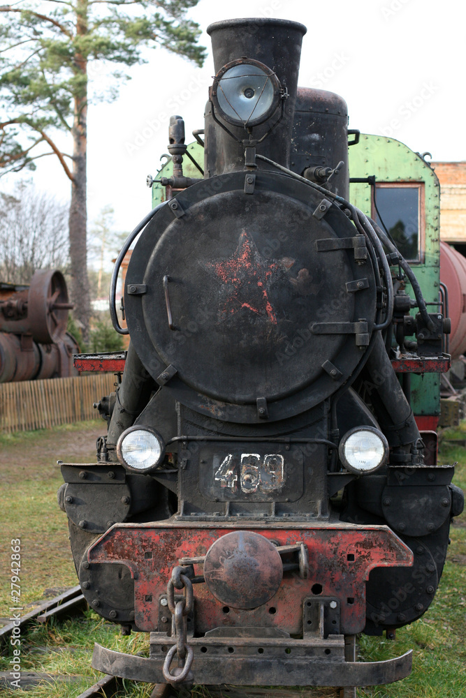 Naklejka premium Old steam train