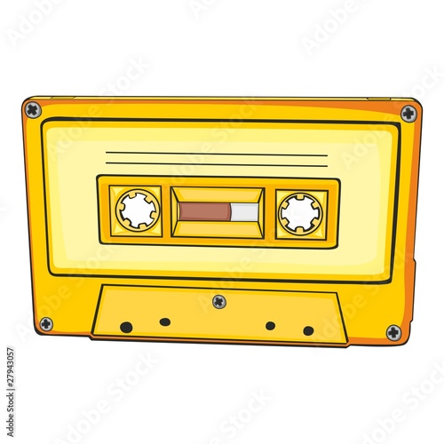 fully editable vector audio cassette