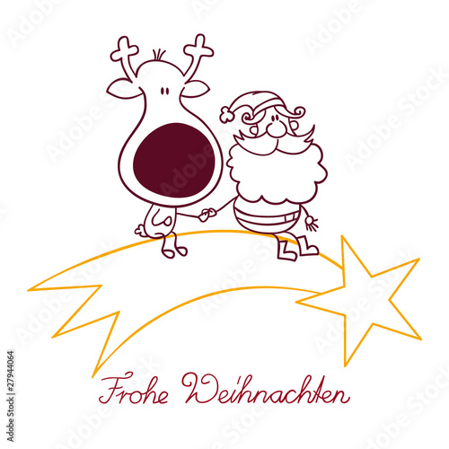 weihnachtsmann mit rudolph