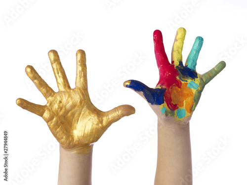 Painted hand