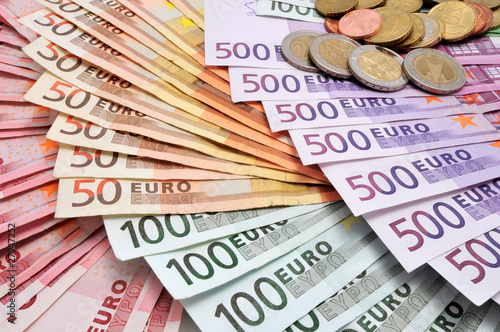 Fényképezés Geldscheine und Münzen Euro Kassensturz
