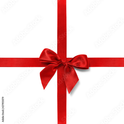 Noeud rouge et ruban