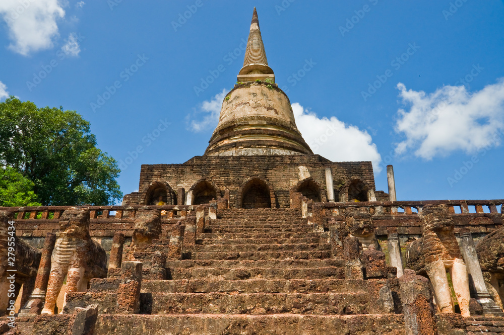 Ruins of ancient temple  in Thailand
