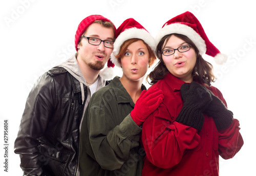 Three Friends Wearing Warm ...