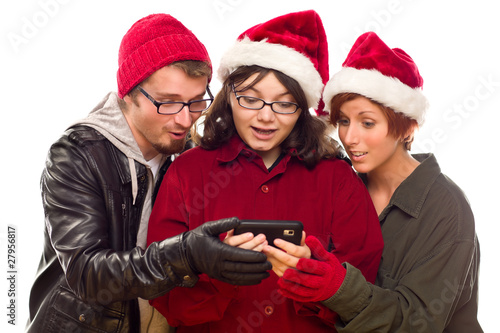 Three Friends Enjoying A Ce...